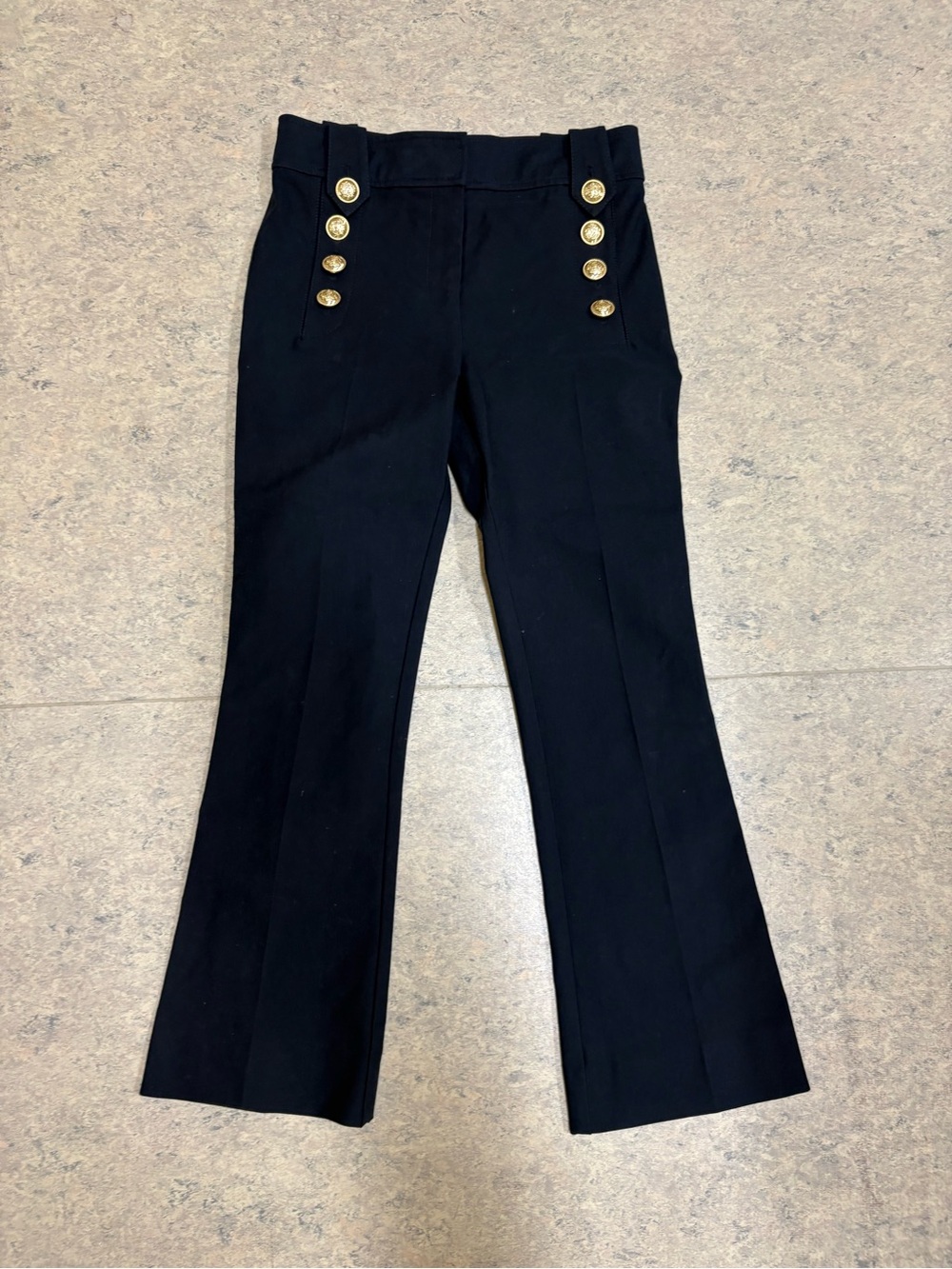 Derek Lam 10 Crosby Black Military-Inspired Flare Trousers – Size 2